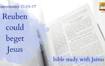 #Bible Study With #Jairus #Deuteronomy 21 15-17 – Reuben Could Beget Jesus